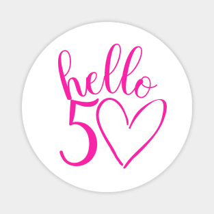 50th birthday pink design Magnet